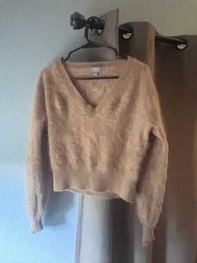 J. Crew Soft V-Neck Brushed Cashmere Sweater